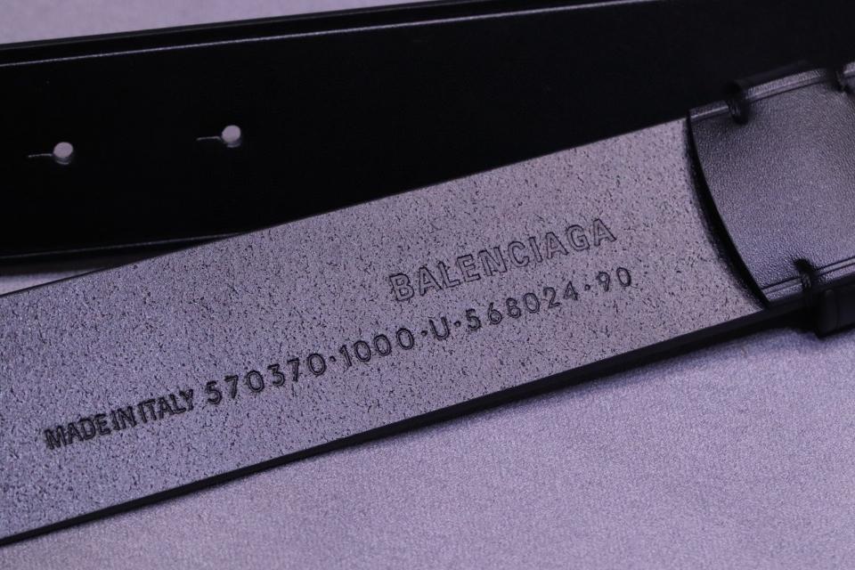 발렌시아가 Bb 블랙 라지 벨트 35mm 5703701CH0B1000