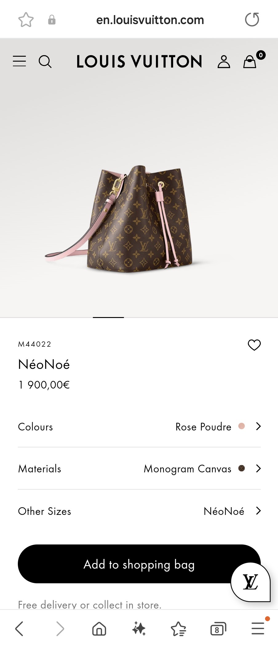 루이비통 M44022 네오노에