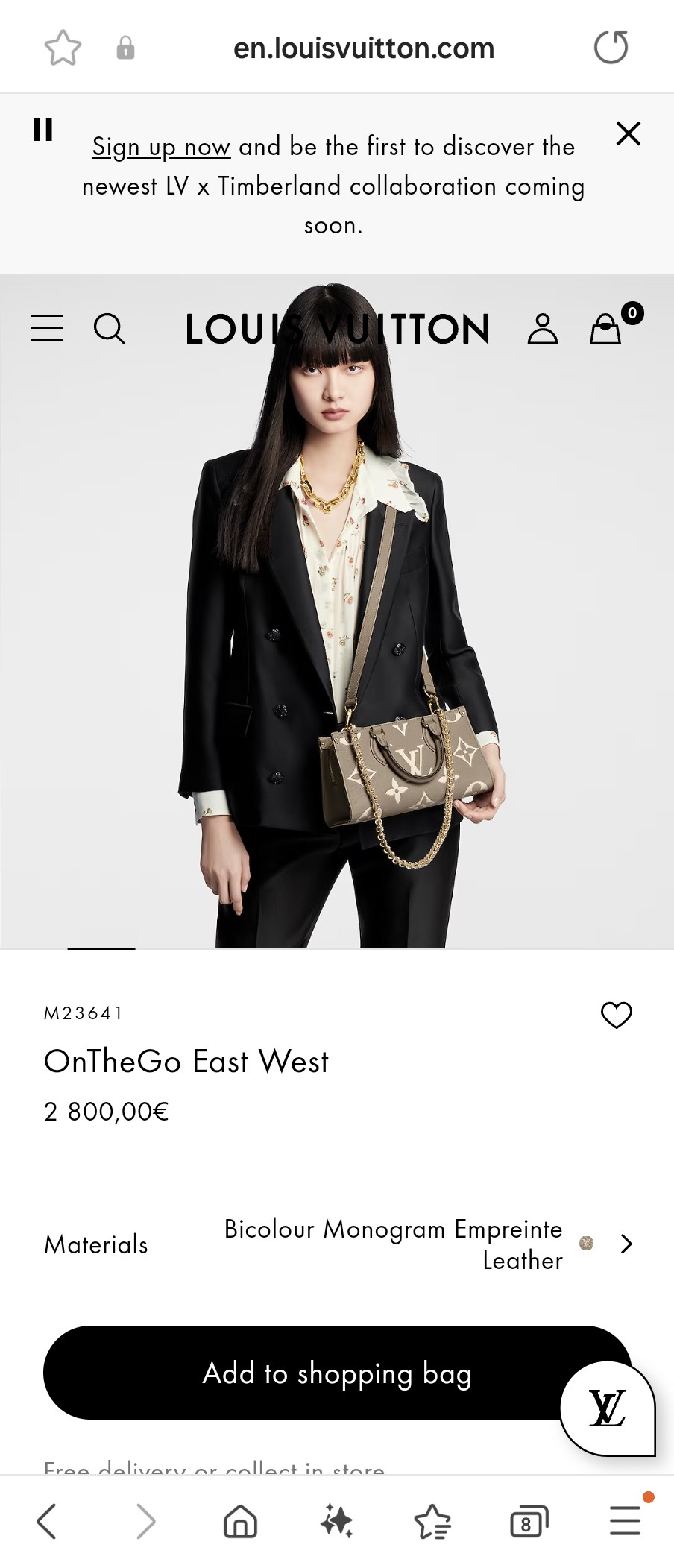 루이비통 M23641 온더고 이스트 웨스트