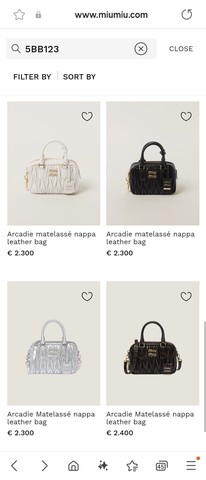 Miu Miu Arcadie 마틀라세 나파 가죽 백 5BB123 블랙 M1