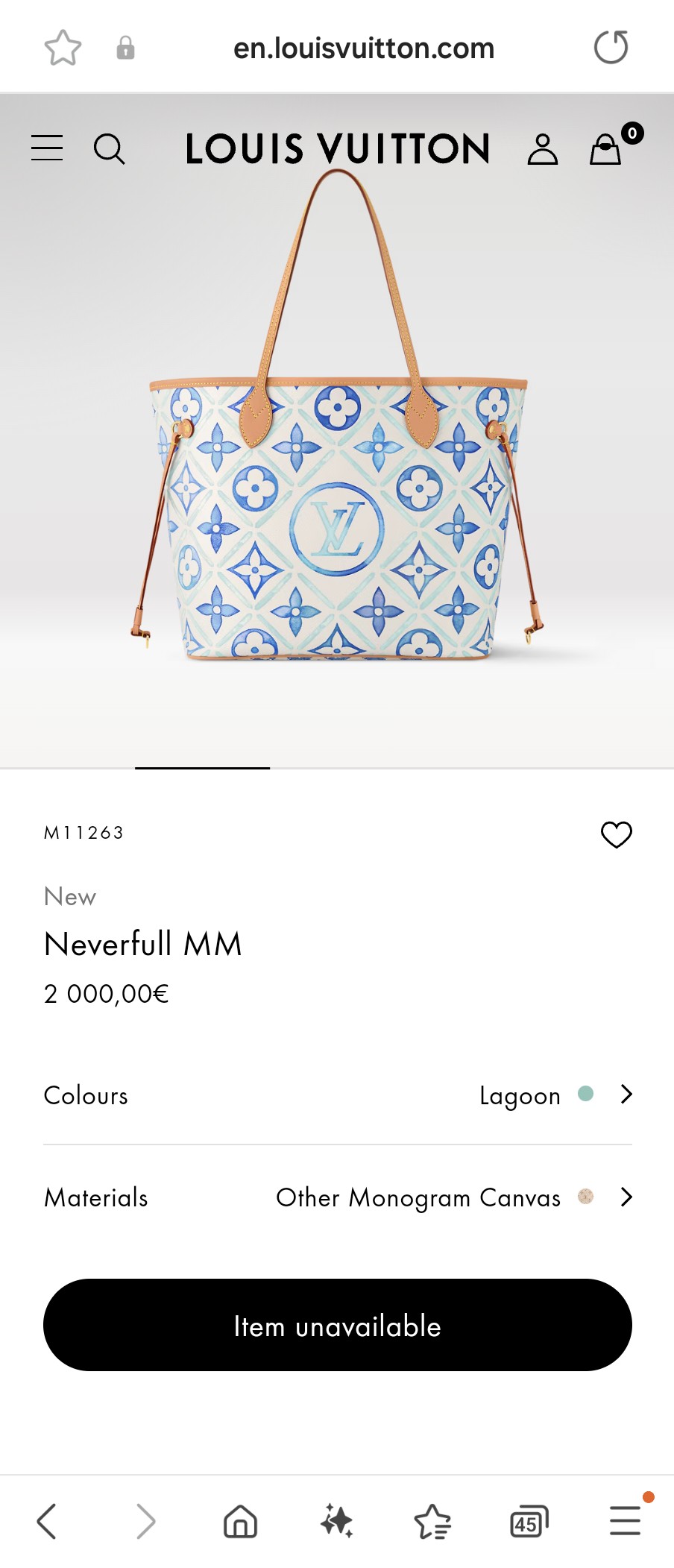 루이비통 M11263 네버풀 MM