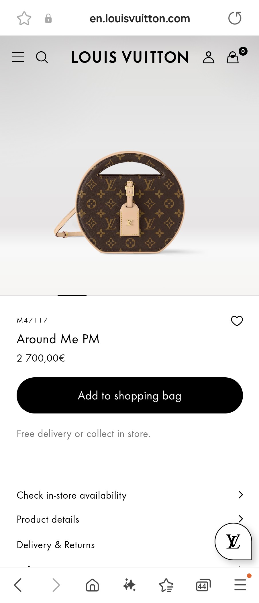 루이비통 M47117 어라운드미 PM Lv1