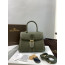 Delvaux Brillant MM Surpiqué 그레인 송아지 가죽 카키