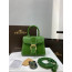 Delvaux Brillant Mini Surpiqué 그레인 송아지 가죽 그린
