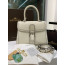 Delvaux Brillant MM Surpiqué 그레인 송아지 가죽 화이트