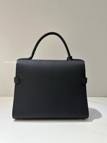 크리스피 카프 소재의 Delvaux Tempête MM AA0611AMF 블랙 PHW