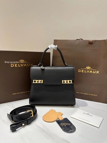 Delvaux Tempête PM, 실키 송아지 가죽 AA0612BQS099ZDO 블랙 GHW