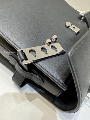 Delvaux Tempête MM, 실키 송아지 가죽 AA0611BQS099ZDO 블랙 PHW