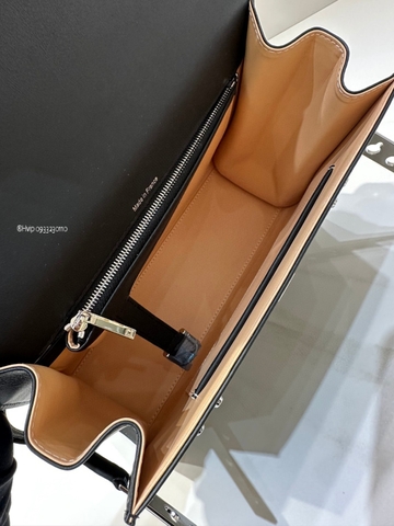 Delvaux Tempête MM, 실키 송아지 가죽 AA0611BQS099ZDO 블랙 PHW