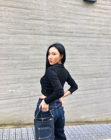 델보 핀 미니 버킷 데님 블루
