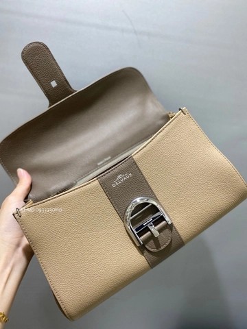 델보 브릴랑 MM 로데오 송아지 가죽 투톤(가로형)