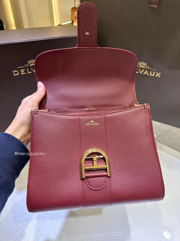 Delvaux Brillant PM 로데오 송아지 가죽 로즈우드