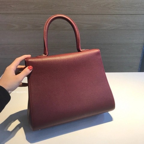 Delvaux Brillant MM 로데오 송아지 가죽 로즈우드