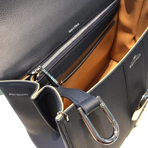 Delvaux Brillant MM 로데오 송아지 가죽 네이비 블루