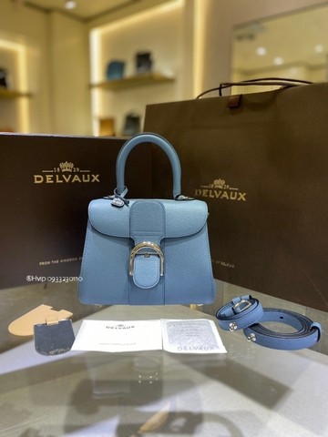 Delvaux Brillant 미니 로데오 송아지 가죽 아주르