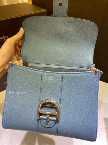Delvaux Brillant MM 로데오 송아지 가죽 아주르