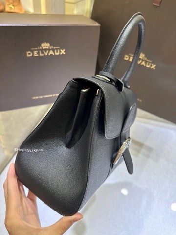 Delvaux Brillant PM 로데오 송아지 가죽 블랙