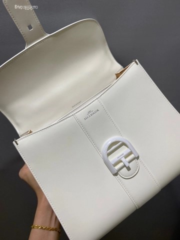 Delvaux Brillant MM 박스 카프 화이트