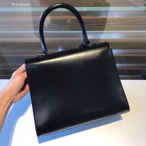 Delvaux Brillant MM 박스 카프 블랙