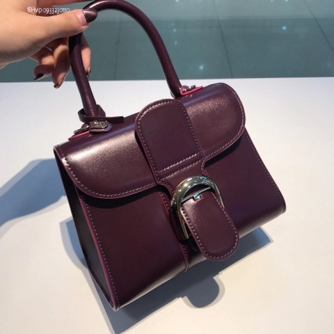 Delvaux Brillant MINI 박스 카프 버건디