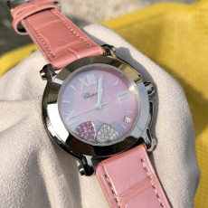 쇼파드 해피 스포츠 화이트/가죽 36mm 278475-3004