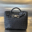 Bottega Veneta 스몰 안디아모 블랙 실버 - 톤 메탈 743568 25x22x10.5 cm