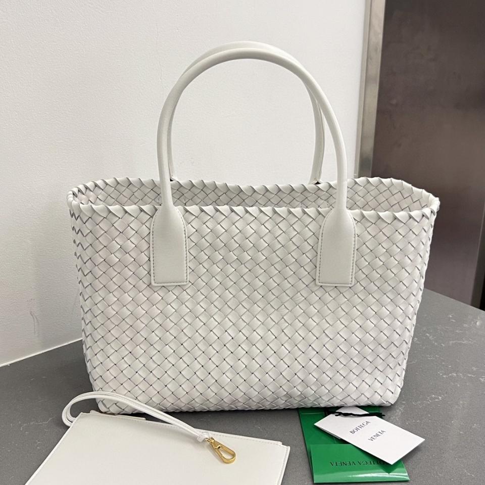 Bottega Veneta 미디엄 카바트 화이트 608810 40x29x16cm