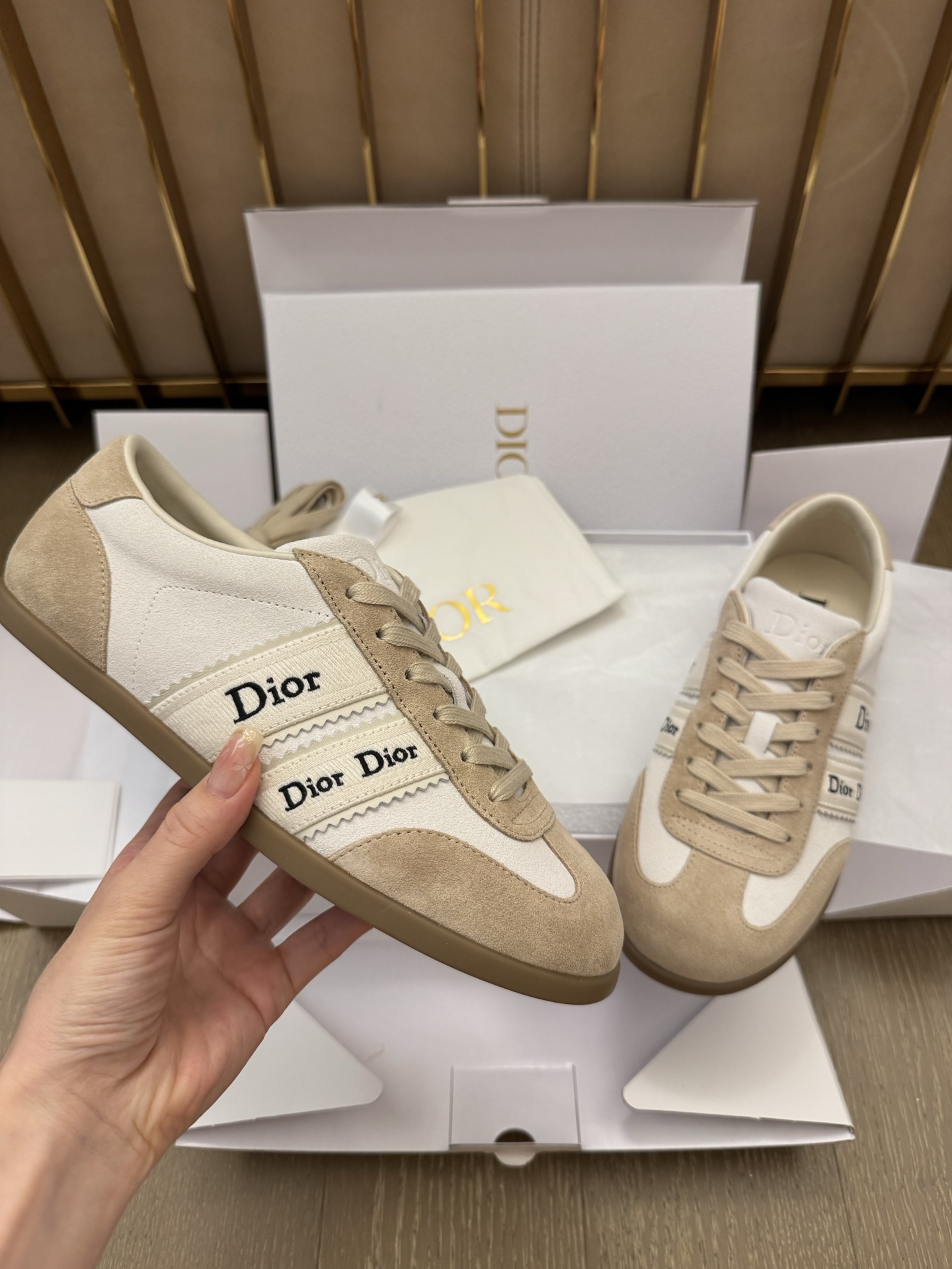 Dior Ribbon 26 신상 독일군 스니커즈 여성용