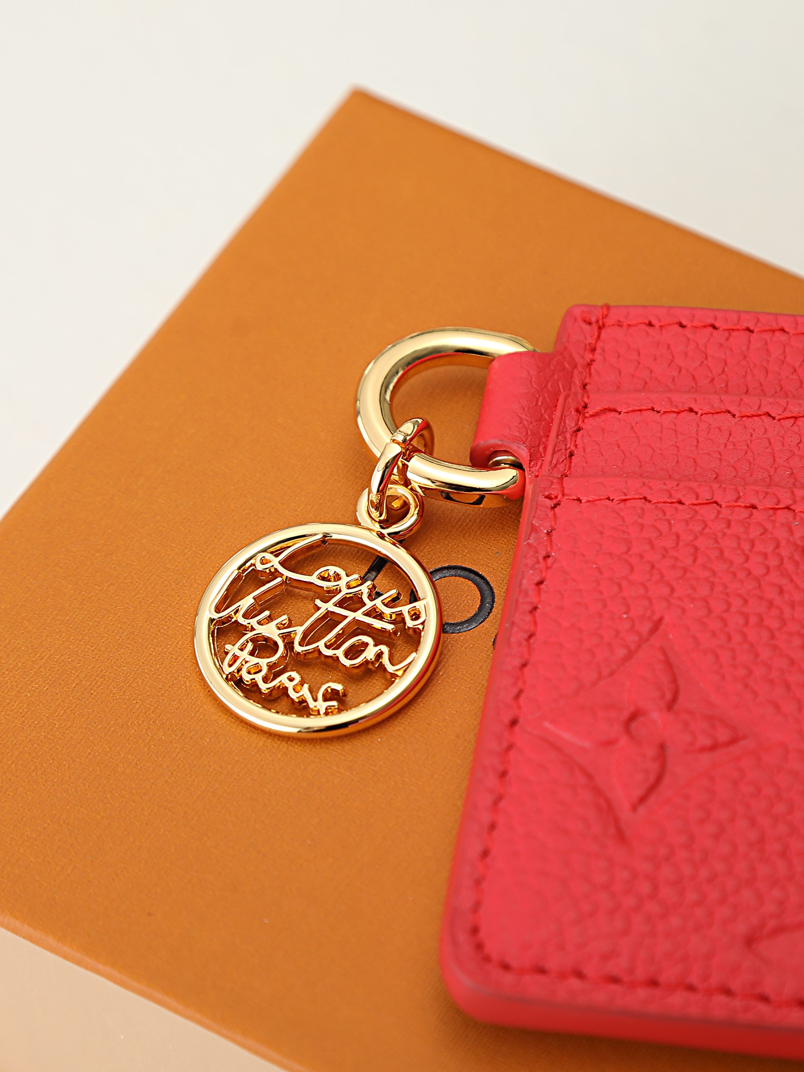 루이비통 M28129 LV Charms Rainbow 시리즈 레드 카드지갑