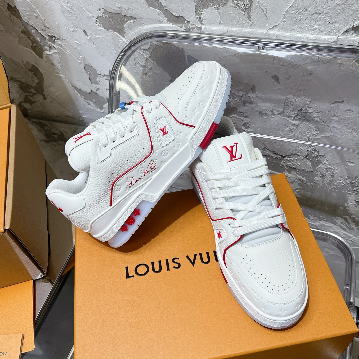루이비통 LV Trainer 스타일 커플용 로우탑 스니커즈