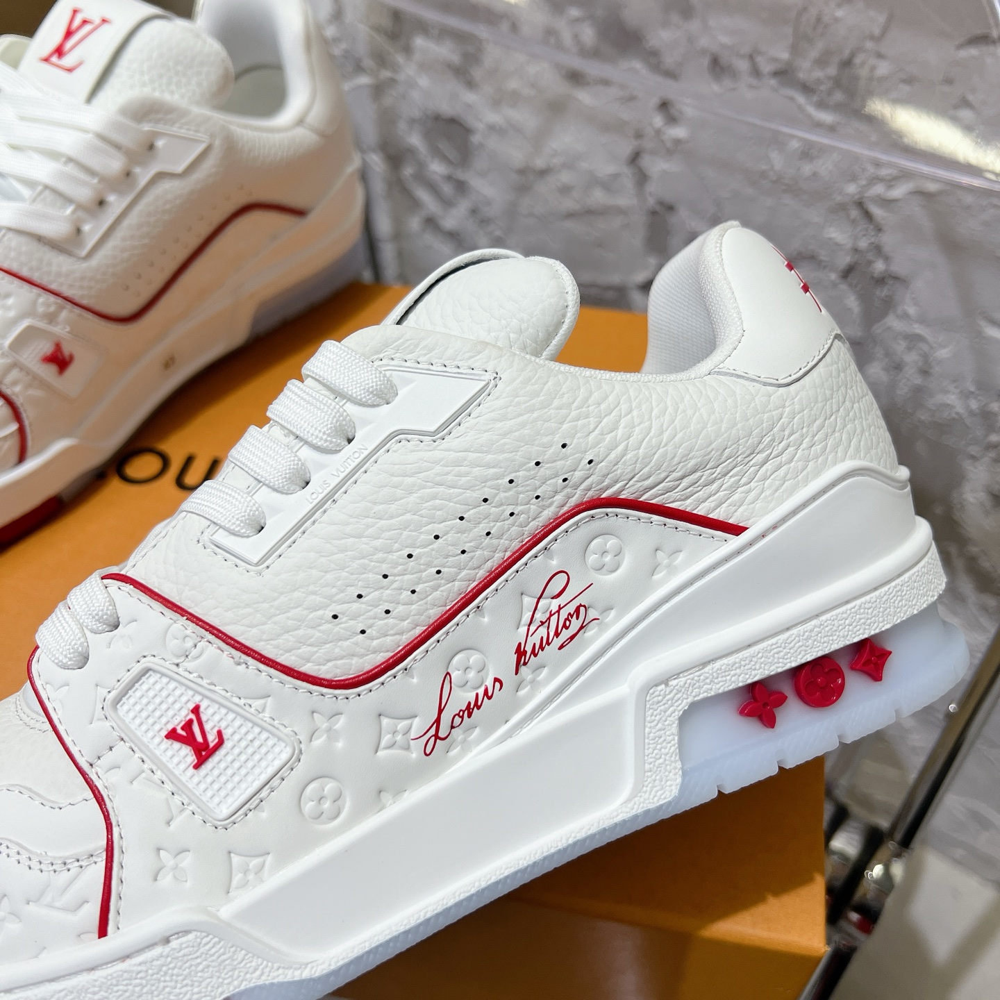 루이비통 LV Trainer 스타일 커플용 로우탑 스니커즈