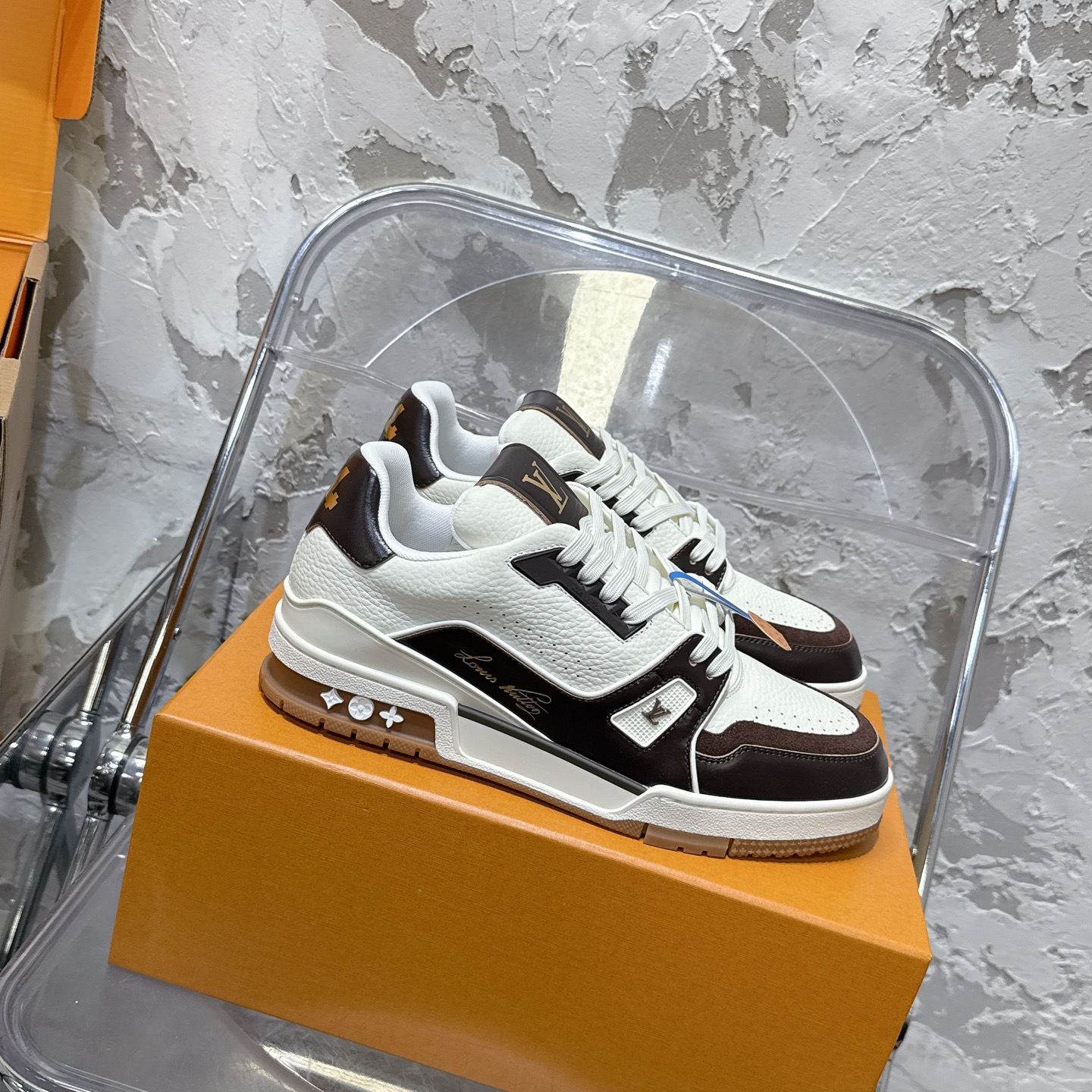 루이비통 LV Trainer 스타일 남성용 로우탑 스니커즈
