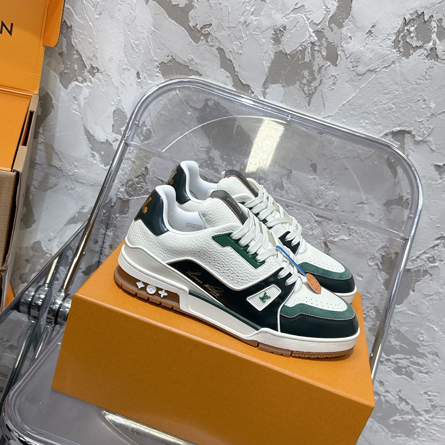 루이비통 LV Trainer 스타일 남성용 로우탑 스니커즈