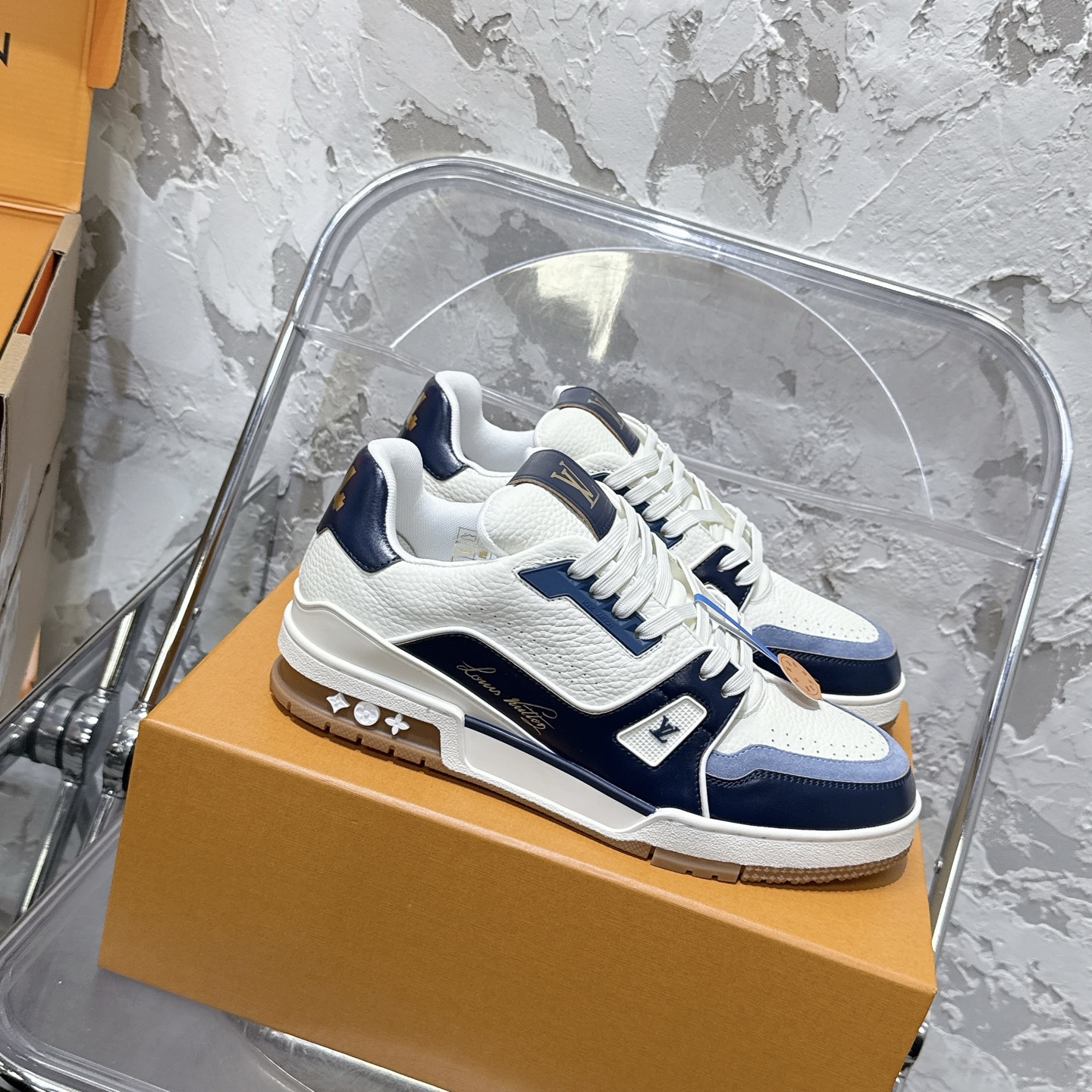 루이비통 LV Trainer 스타일 남성용 로우탑 스니커즈