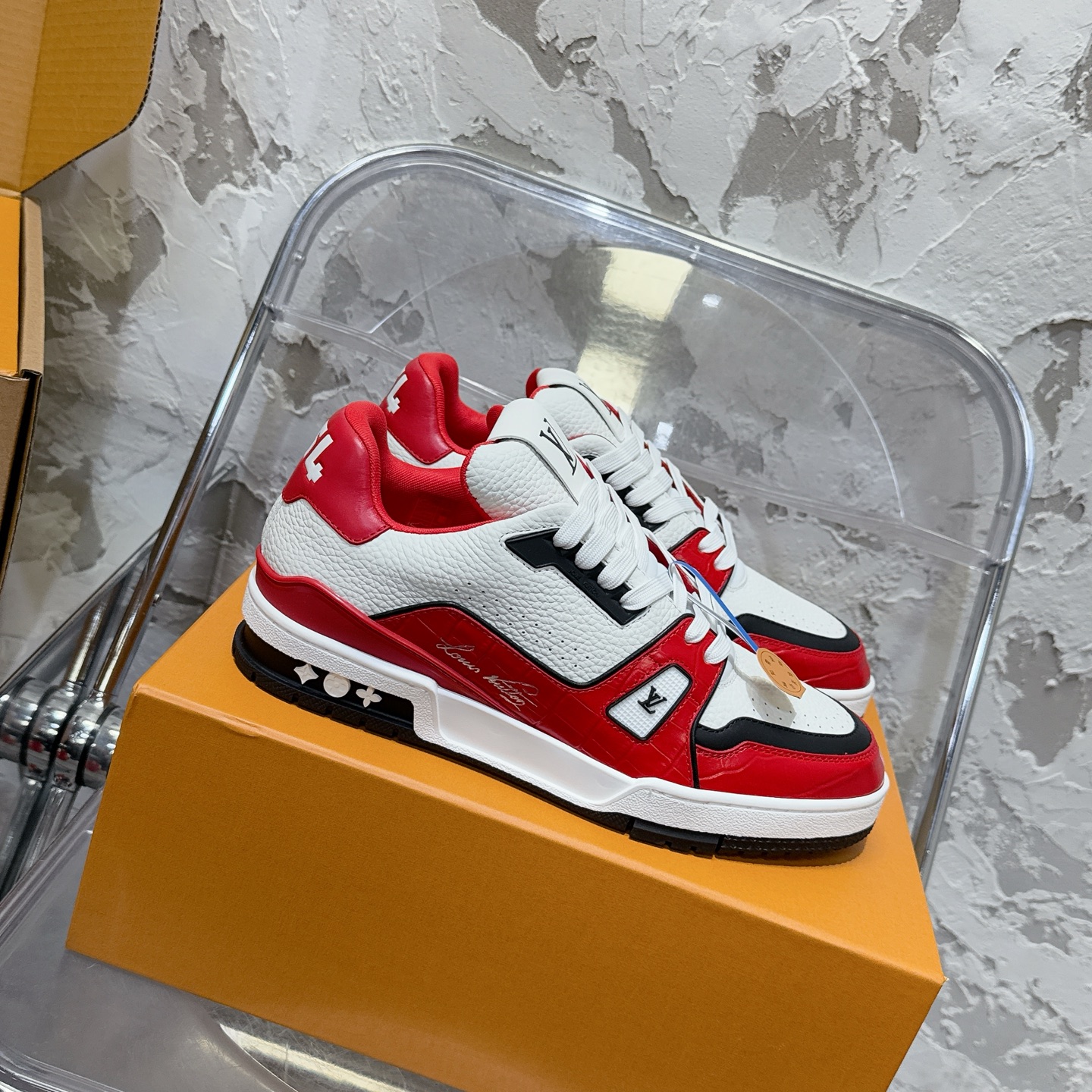 루이비통 LV Trainer 스타일 남성용 로우탑 스니커즈