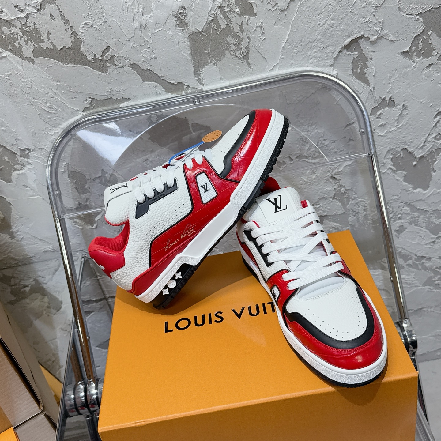 루이비통 LV Trainer 스타일 남성용 로우탑 스니커즈