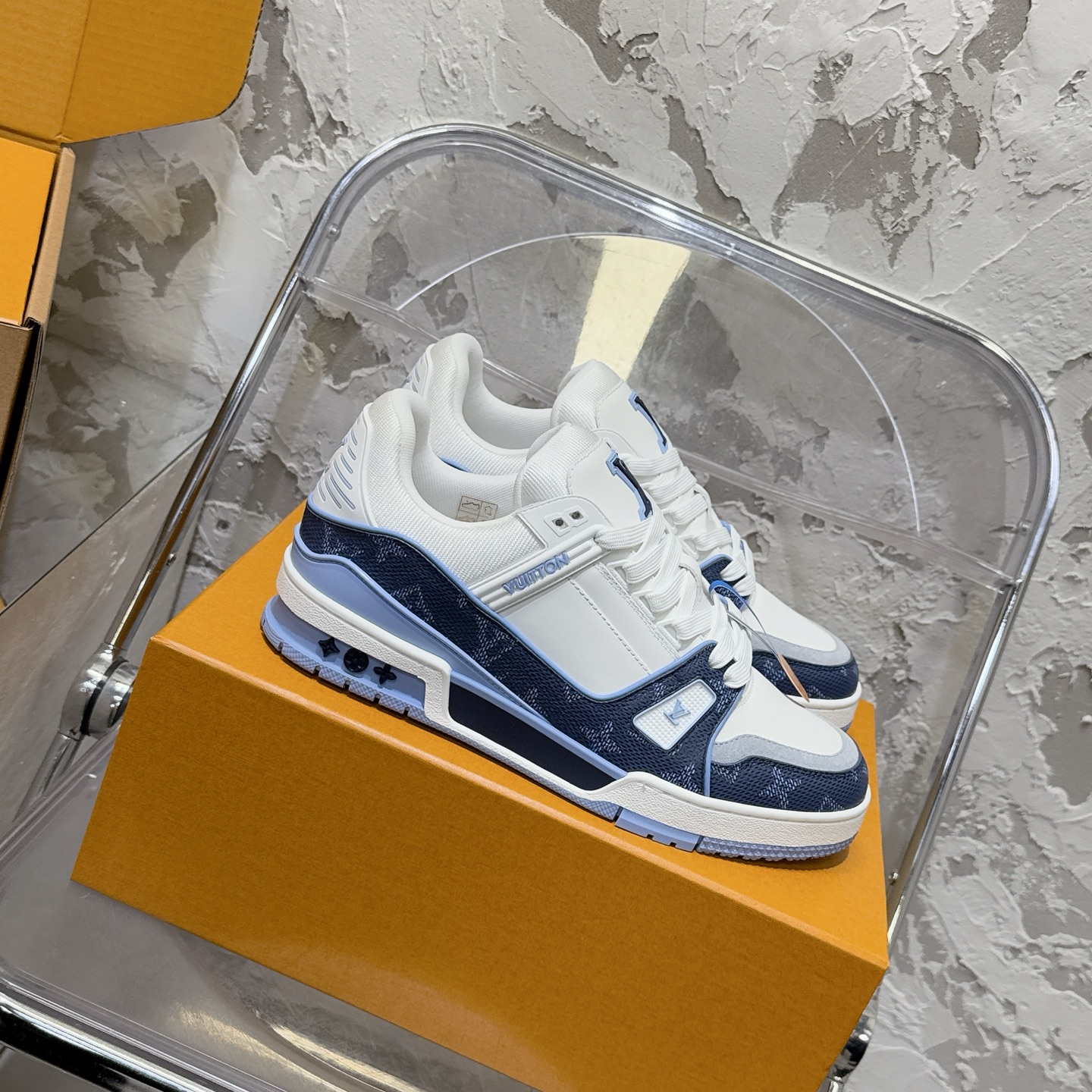 루이비통 LV Trainer 스타일 남성용 로우탑 스니커즈