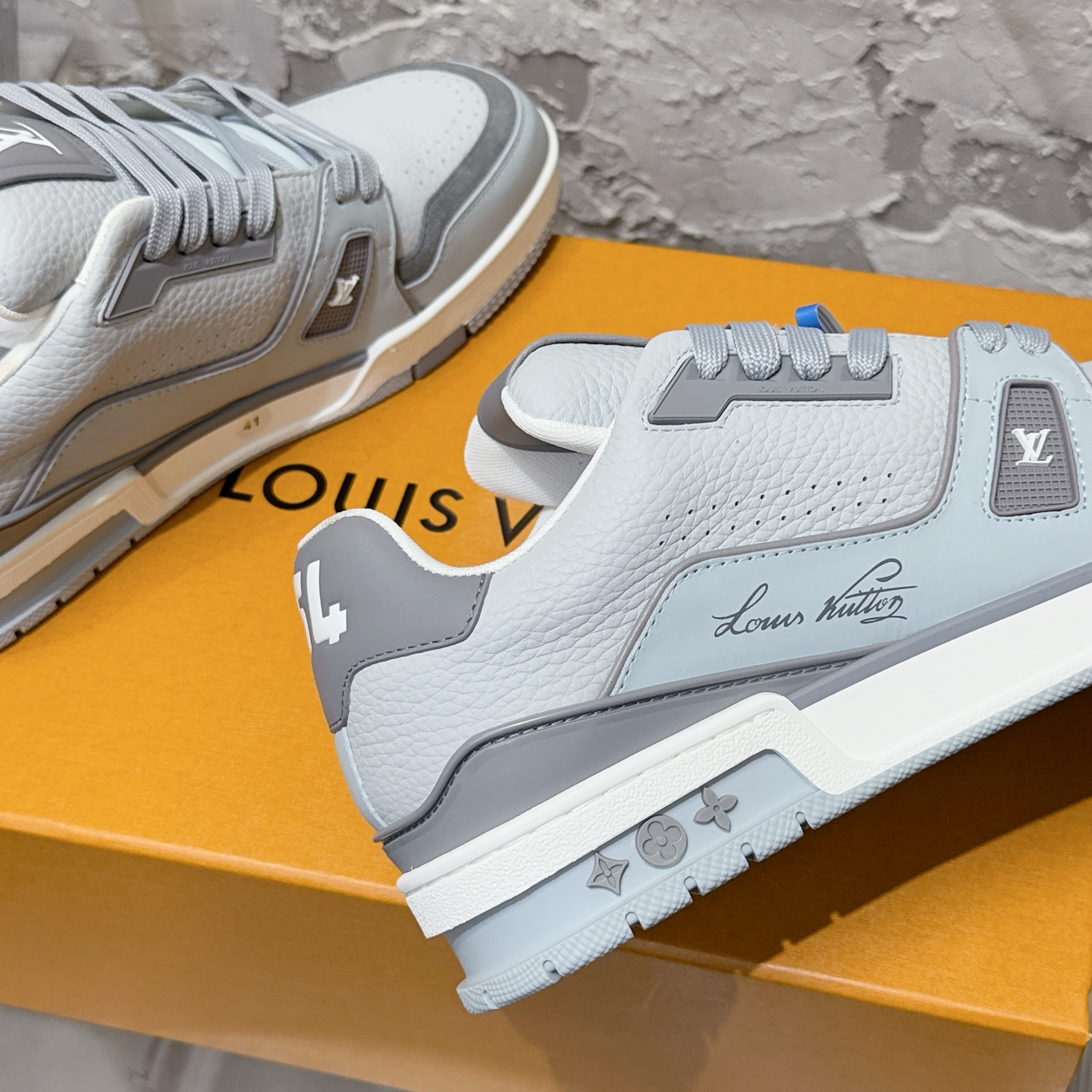 루이비통 LV Trainer 스타일 남성용 로우탑 스니커즈