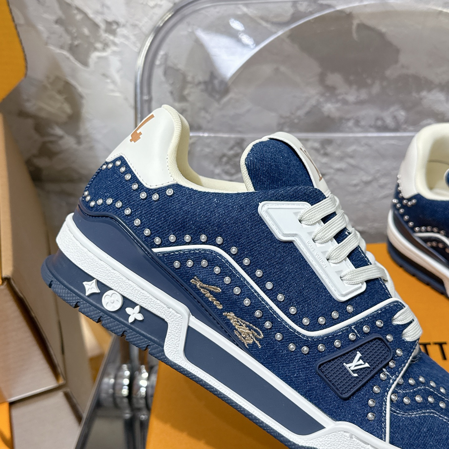 루이비통 LV Trainer 스타일 남성용 로우탑 스니커즈