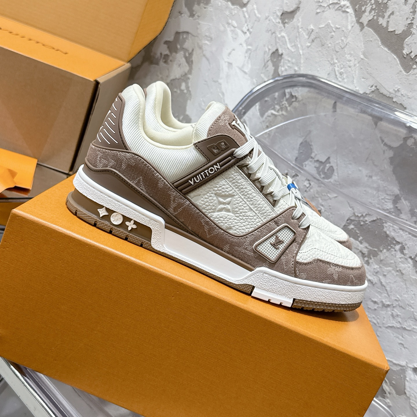 루이비통 LV Trainer 스타일 남성용 로우탑 스니커즈