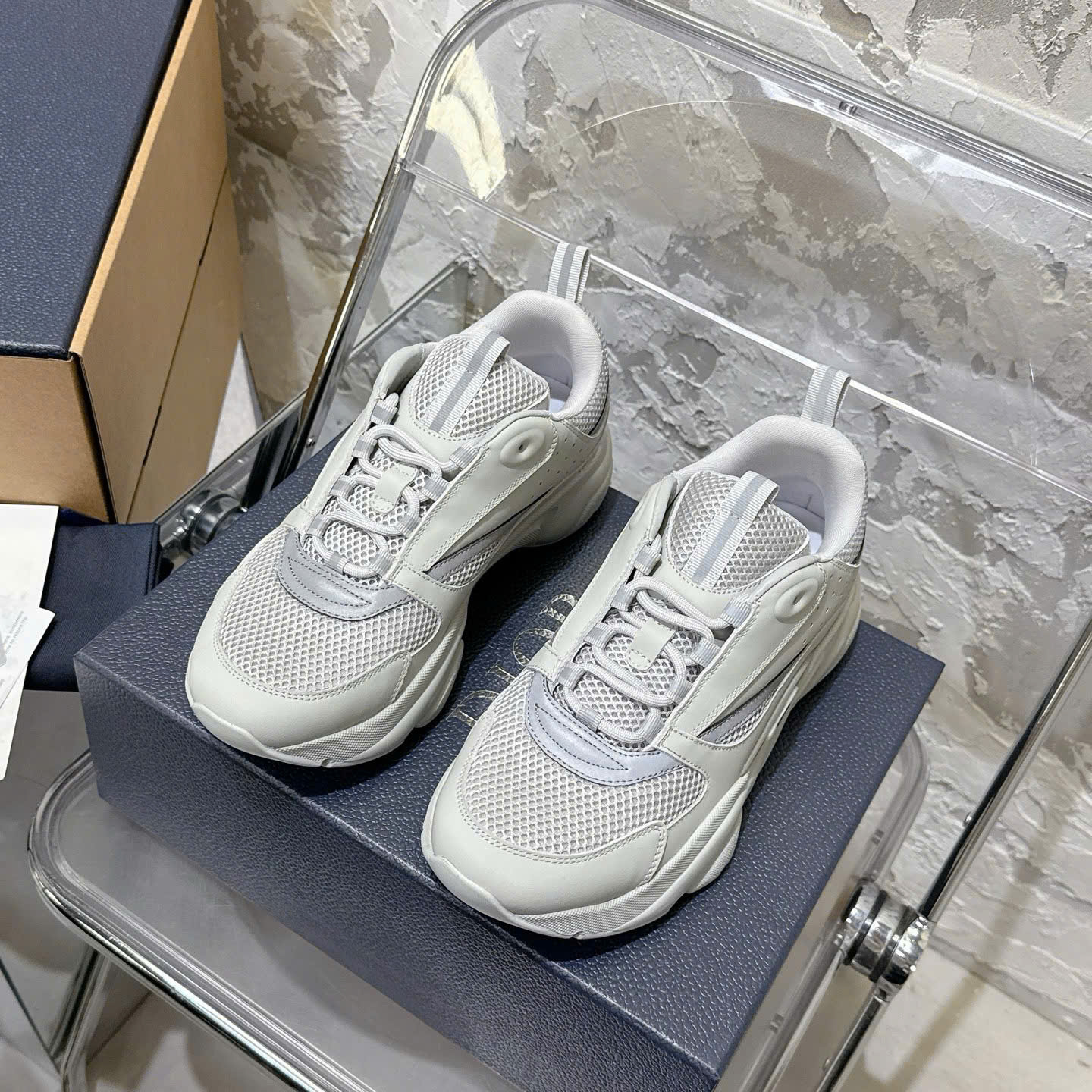 디올 B22 스타 반사 디자인 커플 스니커즈